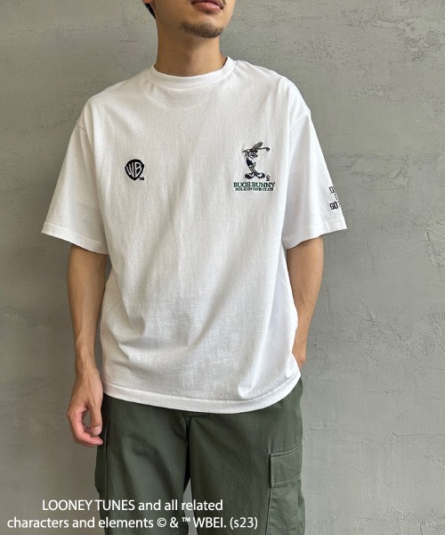 BUNNEY ®︎ Tシャツ WORKSHOP Bugs bunny character double-sided print oversized T-shirt