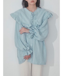 merry jenny | Bigフリルカラーカットオーバーシャツ(シャツ/ブラウス)