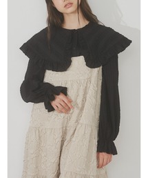 Bigフリルカラーカットオーバーシャツ