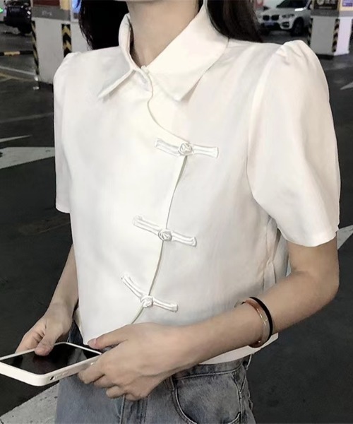 セール】半袖チャイナトップス（シャツ/ブラウス）｜Sibra（シブラ）の