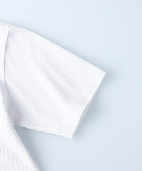 Salt&Pepper(ソルトアンドペッパー)の「【Salt&Pepper】ワンポイント鹿の子Tシャツ(Tシャツ/カットソー・メンズ・ブラック/ホワイト・M/L/XL)」の4枚目の写真