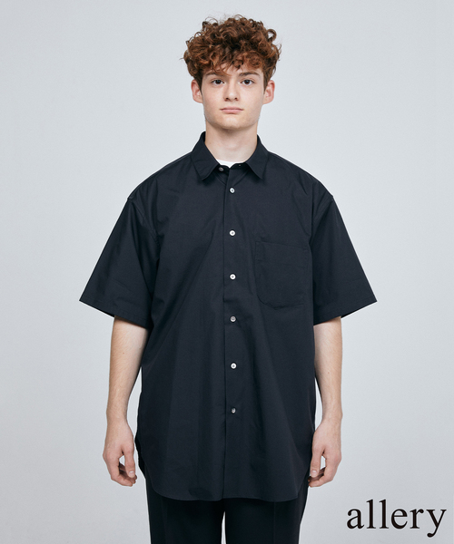 allery(アレリー)の「【allery / アレリ―】レギュラーカラー ショートスリーブシャツ(シャツ/ブラウス・メンズ・ホワイト/ブラック/グレー/サックスブルー・SMALL/MEDIUM/LARGE)」の3枚目の写真