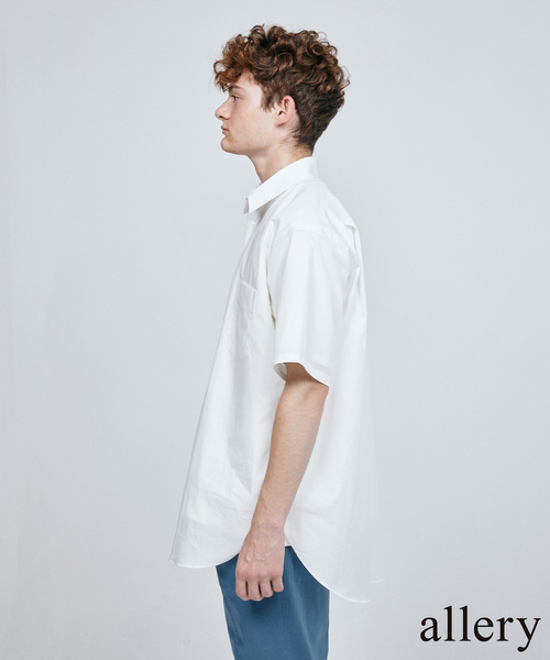 allery(アレリー)の「【allery / アレリ―】レギュラーカラー ショートスリーブシャツ(シャツ/ブラウス・メンズ・ホワイト/ブラック/グレー/サックスブルー・SMALL/MEDIUM/LARGE)」の5枚目の写真