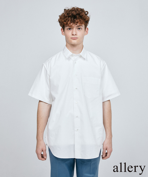 allery(アレリー)の「【allery / アレリ―】レギュラーカラー ショートスリーブシャツ(シャツ/ブラウス・メンズ・ホワイト/ブラック/グレー/サックスブルー・SMALL/MEDIUM/LARGE)」の10枚目の写真