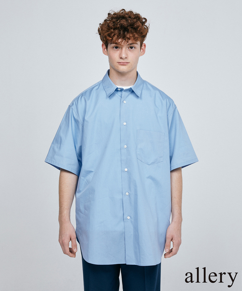 allery(アレリー)の「【allery / アレリ―】レギュラーカラー ショートスリーブシャツ(シャツ/ブラウス・メンズ・ホワイト/ブラック/グレー/サックスブルー・SMALL/MEDIUM/LARGE)」の14枚目の写真