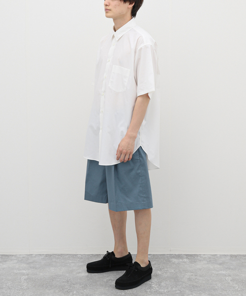 allery(アレリー)の「【allery / アレリ―】レギュラーカラー ショートスリーブシャツ(シャツ/ブラウス・メンズ・ホワイト/ブラック/グレー/サックスブルー・SMALL/MEDIUM/LARGE)」の6枚目の写真