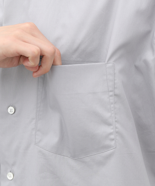 allery(アレリー)の「【allery / アレリ―】レギュラーカラー ショートスリーブシャツ(シャツ/ブラウス・メンズ・ホワイト/ブラック/グレー/サックスブルー・SMALL/MEDIUM/LARGE)」の16枚目の写真