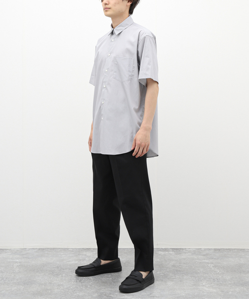 allery(アレリー)の「【allery / アレリ―】レギュラーカラー ショートスリーブシャツ(シャツ/ブラウス・メンズ・ホワイト/ブラック/グレー/サックスブルー・SMALL/MEDIUM/LARGE)」の22枚目の写真