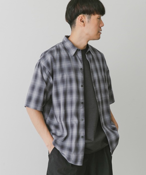 URBAN RESEARCH DOORS(アーバンリサーチドアーズ)の「T/Rオンブレチェックシャツ(シャツ/ブラウス・メンズ・ブラウン系その他/チャコールグレー・LARGE/MEDIUM)」の17枚目の写真