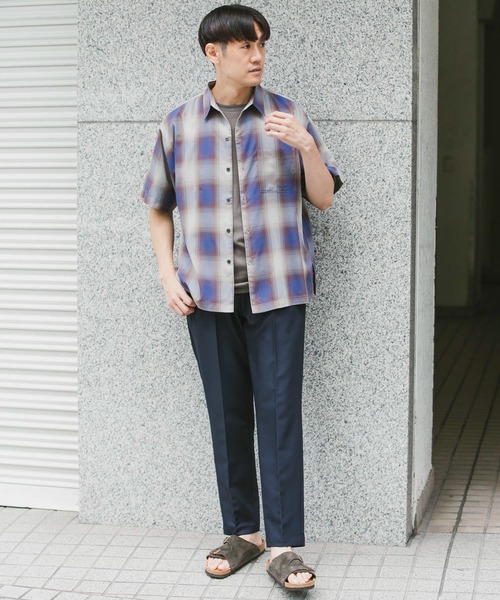 URBAN RESEARCH DOORS(アーバンリサーチドアーズ)の「T/Rオンブレチェックシャツ(シャツ/ブラウス・メンズ・ブラウン系その他/チャコールグレー・LARGE/MEDIUM)」の14枚目の写真