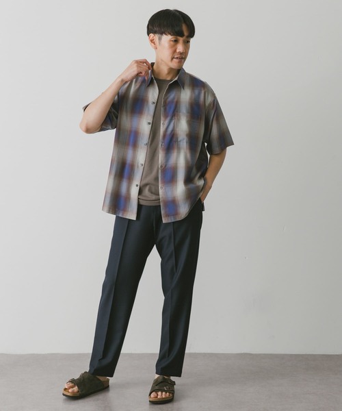 URBAN RESEARCH DOORS(アーバンリサーチドアーズ)の「T/Rオンブレチェックシャツ(シャツ/ブラウス・メンズ・ブラウン系その他/チャコールグレー・LARGE/MEDIUM)」の4枚目の写真