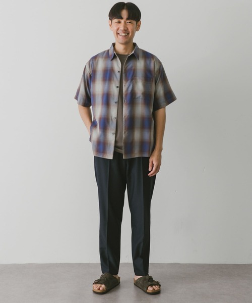 URBAN RESEARCH DOORS(アーバンリサーチドアーズ)の「T/Rオンブレチェックシャツ(シャツ/ブラウス・メンズ・ブラウン系その他/チャコールグレー・LARGE/MEDIUM)」の11枚目の写真