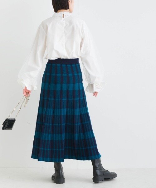 PICCIN（ピッチン）の「【WEB限定】チェック柄ニットスカート（スカート・レディース・グリーン/ブラック・L/M）」の19枚目の写真