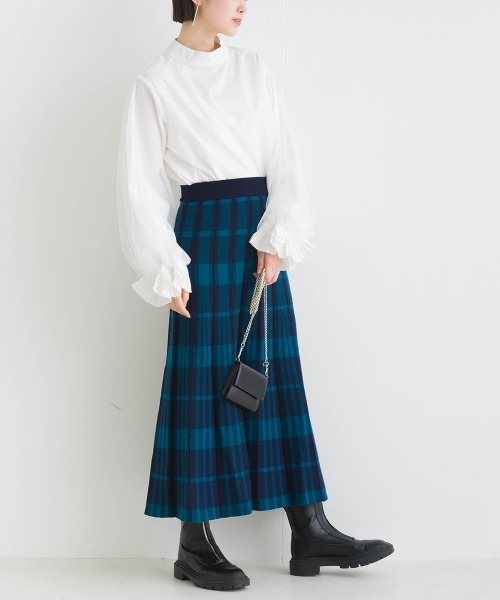 PICCIN（ピッチン）の「【WEB限定】チェック柄ニットスカート（スカート・レディース・グリーン/ブラック・L/M）」の17枚目の写真