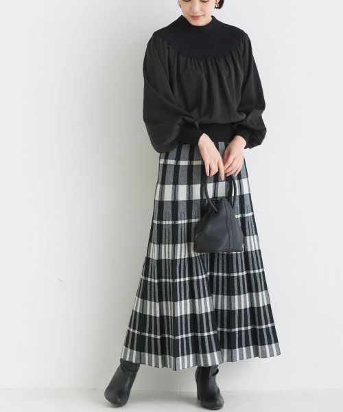 PICCIN（ピッチン）の「【WEB限定】チェック柄ニットスカート（スカート・レディース・グリーン/ブラック・L/M）」の15枚目の写真