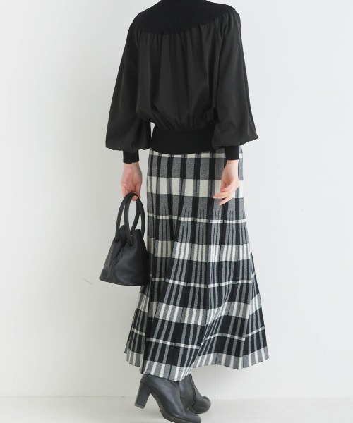 PICCIN（ピッチン）の「【WEB限定】チェック柄ニットスカート（スカート・レディース・グリーン/ブラック・L/M）」の13枚目の写真