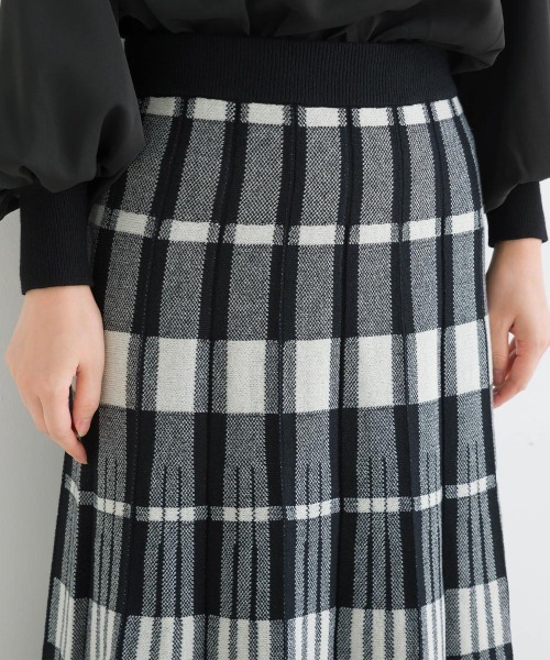 PICCIN（ピッチン）の「【WEB限定】チェック柄ニットスカート（スカート・レディース・グリーン/ブラック・L/M）」の10枚目の写真