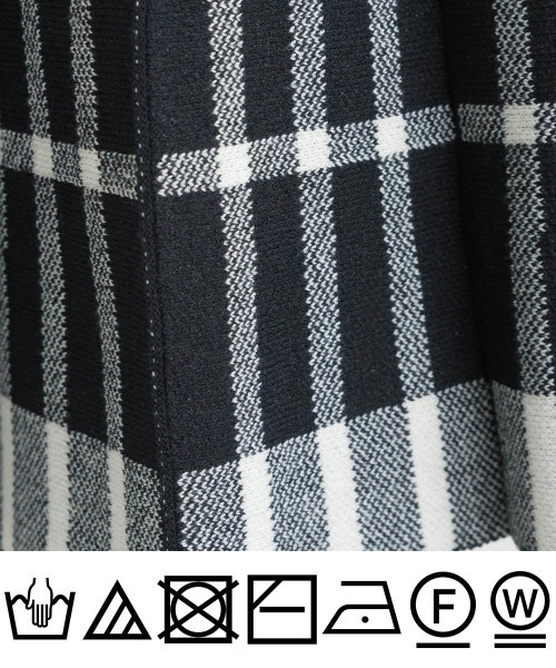 PICCIN（ピッチン）の「【WEB限定】チェック柄ニットスカート（スカート・レディース・グリーン/ブラック・L/M）」の7枚目の写真