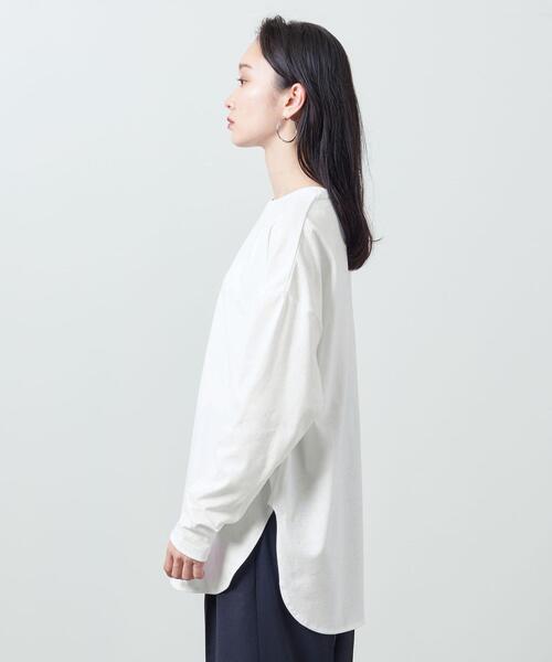 MARW UNITED ARROWS(マルゥ ユナイテッドアローズ)の「<MARW UNITED ARROWS>クルーネック ロングスリーブ カットソー(Tシャツ/カットソー・レディース・ブラック/ホワイト・FREE)」の4枚目の写真