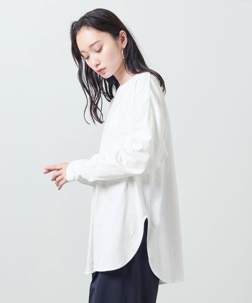 MARW UNITED ARROWS(マルゥ ユナイテッドアローズ)の「<MARW UNITED ARROWS>クルーネック ロングスリーブ カットソー(Tシャツ/カットソー・レディース・ブラック/ホワイト・FREE)」の11枚目の写真