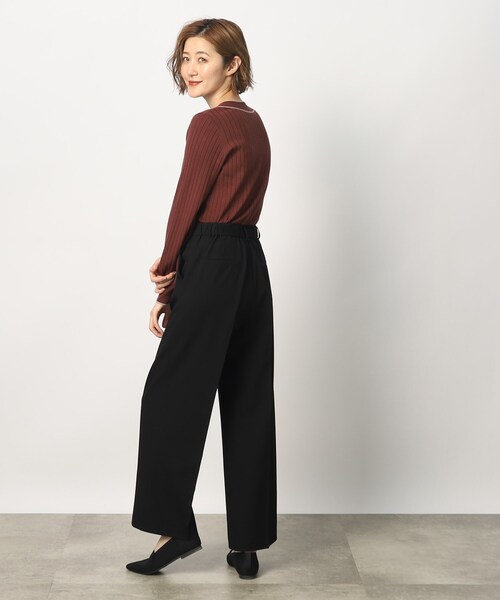 grove(グローブ)の「◆綺麗シルエットが叶う楽チンきれいなストレートワイドパンツ(その他パンツ・レディース・ベージュ/ブラック/ブラック系1・02/03/01/05/04)」の6枚目の写真