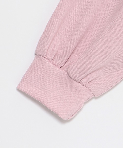 LOVETOXIC（ラブトキシック）の「ドロスト3D刺繍長袖Tシャツ（Tシャツ/カットソー・キッズ・ピンク/チャコール/サックスブルー/オフホワイト・S/L/M）」の14枚目の写真