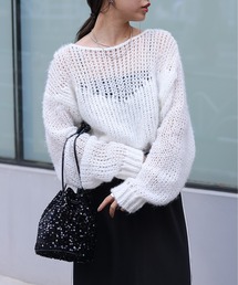 COLONY 2139 | 編み変えシアークロップドニット(ニット/セーター)