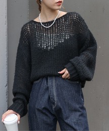 編み変えシアークロップドニット