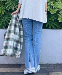 BACK NUMBER | 【BACK NUMBER】バックスリットフレアパンツ(デニムパンツ)