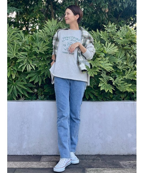 BACK NUMBER(バックナンバー)の「【BACK NUMBER】バックスリットフレアパンツ(デニムパンツ・レディース・ライトインディゴブルー・S/M/L)」の7枚目の写真