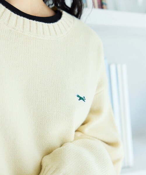 FREAK'S STORE(フリークスストア)の「TOWN CRAFT × FREAK'S STORE/タウンクラフト 別注ベーシック ニット プルオーバー(ニット/セーター・レディース・オリーブ/マスタード/ネイビー/ブラック/レッド/オフホワイト・フリ-)」の12枚目の写真
