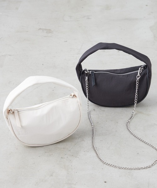 COLONY 2139（コロニートゥーワンスリーナイン）の「チェーンショルダーボンディングバッグ（ショルダーバッグ・レディース・ブラック/オフホワイト・FREE）」の3枚目の写真