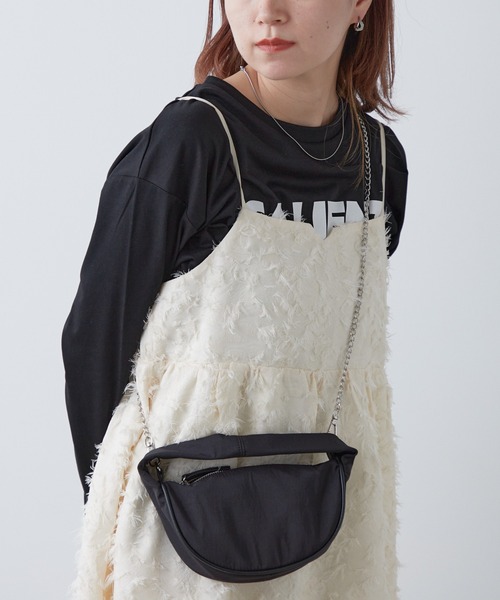 COLONY 2139（コロニートゥーワンスリーナイン）の「チェーンショルダーボンディングバッグ（ショルダーバッグ・レディース・ブラック/オフホワイト・FREE）」の20枚目の写真