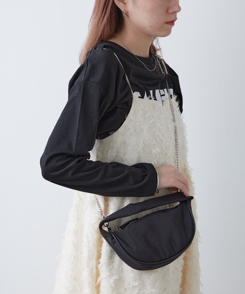 COLONY 2139（コロニートゥーワンスリーナイン）の「チェーンショルダーボンディングバッグ（ショルダーバッグ・レディース・ブラック/オフホワイト・FREE）」の21枚目の写真