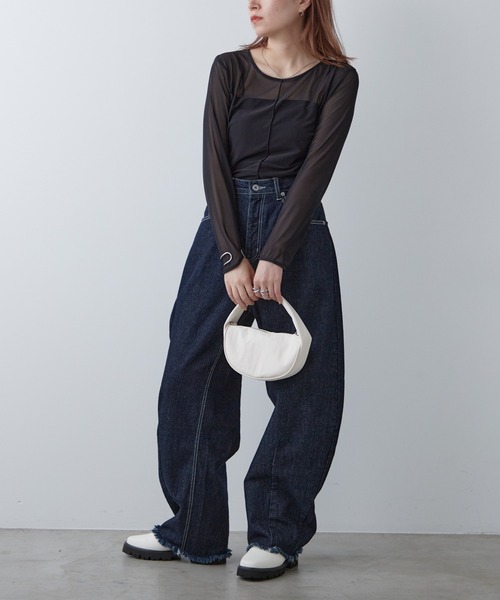 COLONY 2139（コロニートゥーワンスリーナイン）の「チェーンショルダーボンディングバッグ（ショルダーバッグ・レディース・ブラック/オフホワイト・FREE）」の14枚目の写真