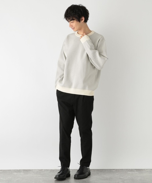 GLOBAL WORK(グローバルワーク)の「リッチライトニットプルオーバー/971898(ニット/セーター・メンズ・グレー系その他/オフホワイト/ブラック/ダークブルー/カーキ・SMALL/X-LARGE/LARGE/MEDIUM)」の7枚目の写真