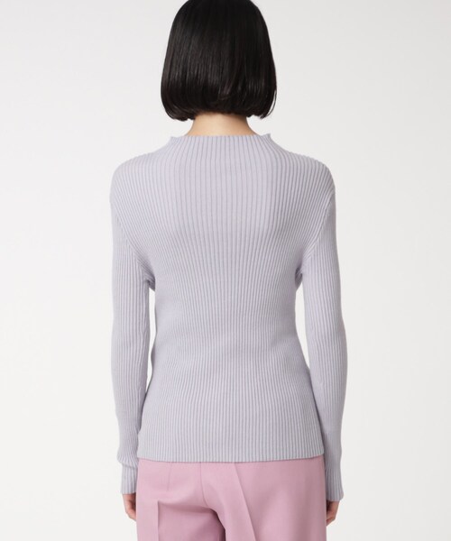 GALLEST（ギャレスト）の「ボトルネックリブニット（ニット/セーター・レディース・オフホワイト/オレンジ/ライトパープル/ブラック/グレー・38）」の9枚目の写真