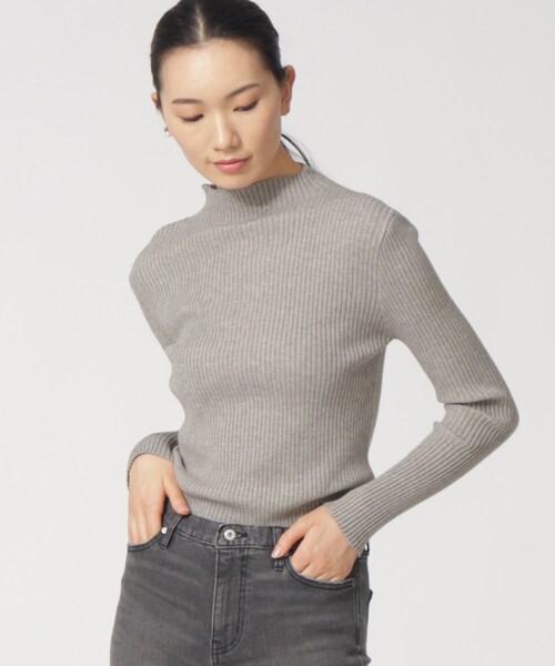 GALLEST（ギャレスト）の「ボトルネックリブニット（ニット/セーター・レディース・オフホワイト/オレンジ/ライトパープル/ブラック/グレー・38）」の21枚目の写真