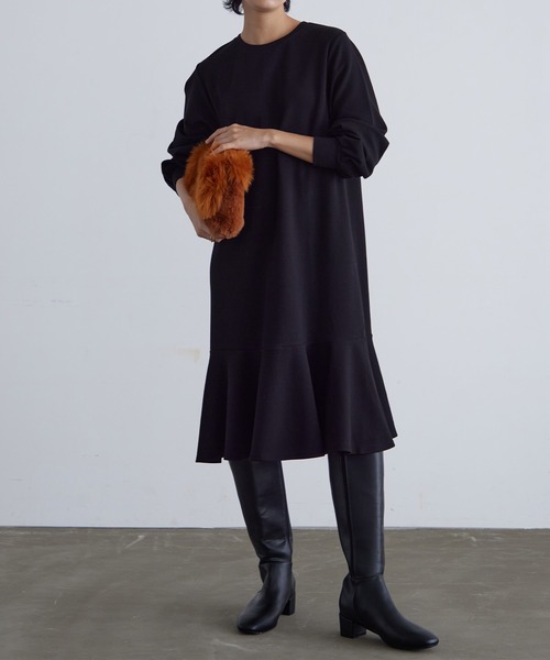 for/c（フォーシー）の「ダンボールマーメイドワンピース【サスティナブル】（ワンピース・レディース・ブラック/ネイビー・L/LL/M）」の9枚目の写真