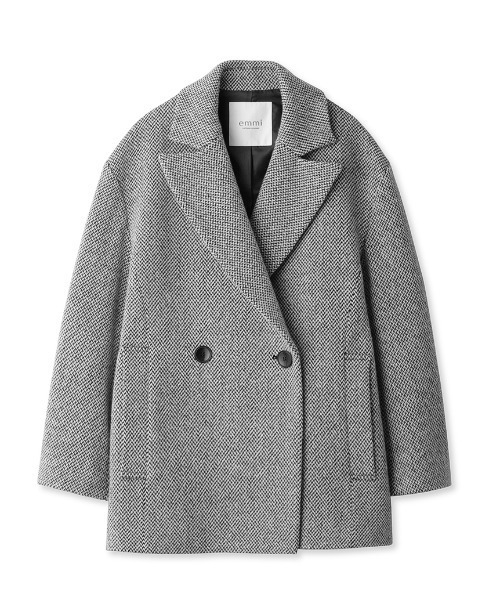 emmi（エミ）の「【emmi atelier】ecoツィードショートコート