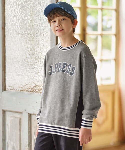新品J.PRESS KIDSポケット付きトレーナー150グレー J.PRESS(ジェイプレス)|キッズのスウェット一覧 - WEAR