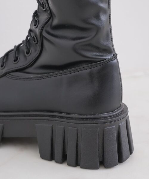 ems excite(エムズエキサイト)の「レースアップロングブーツ(ブーツ・レディース・ブラウン/ブラック・MEDIUM/LARGE)」の14枚目の写真