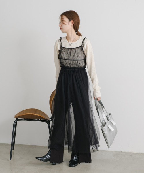 Kastane(カスタネ)の「【新色追加】カットジャガードプルオーバー(Tシャツ/カットソー・レディース・ブラウン/ブラック/アイボリー/ブルー/ピンク/イエロー/チャコールグレー・FREE)」の14枚目の写真