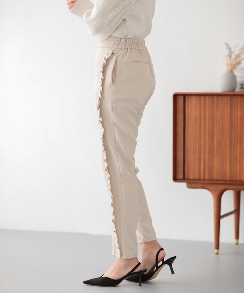新品未使用品 フィットモアパールスリットテーパードパンツ Fit more パンツ パールスリットテーパードパンツ レディース