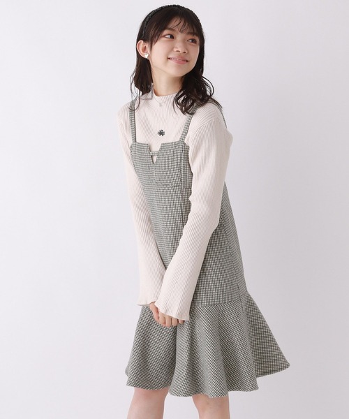 repipi armario（レピピ アルマリオ）の「ビスチェキャミワンピース（ワンピース・キッズ・ベージュ/グレー・MEDIUM/SMALL/LARGE）」の5枚目の写真