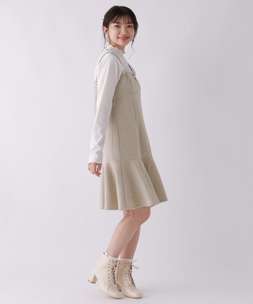 repipi armario（レピピ アルマリオ）の「ビスチェキャミワンピース（ワンピース・キッズ・ベージュ/グレー・MEDIUM/SMALL/LARGE）」の6枚目の写真