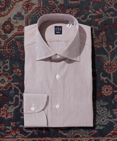 BEAMS F（ビームスエフ）の「BEAMS F / ペンシルストライプ ワイドカラーシャツ（シャツ/ブラウス・メンズ・ワイン・41/42/39/40/37/38）」の3枚目の写真