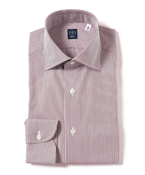 BEAMS F（ビームスエフ）の「BEAMS F / ペンシルストライプ ワイドカラーシャツ（シャツ/ブラウス・メンズ・ワイン・41/42/39/40/37/38）」の4枚目の写真