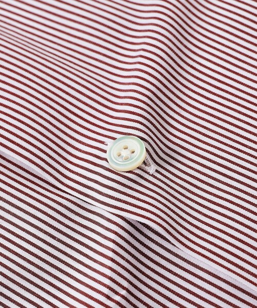 BEAMS F（ビームスエフ）の「BEAMS F / ペンシルストライプ ワイドカラーシャツ（シャツ/ブラウス・メンズ・ワイン・41/42/39/40/37/38）」の10枚目の写真