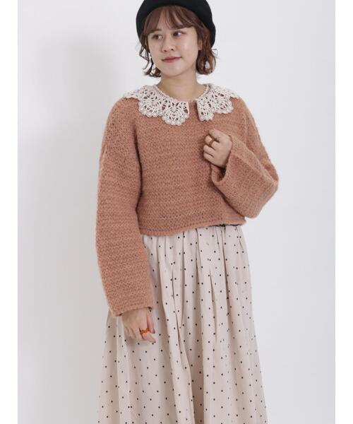 Samansa Mos2(サマンサ モスモス)の「モヘヤ調プルオーバーニット(ニット/セーター・レディース・オレンジ/グリーン/グレー/キナリ・F)」の6枚目の写真